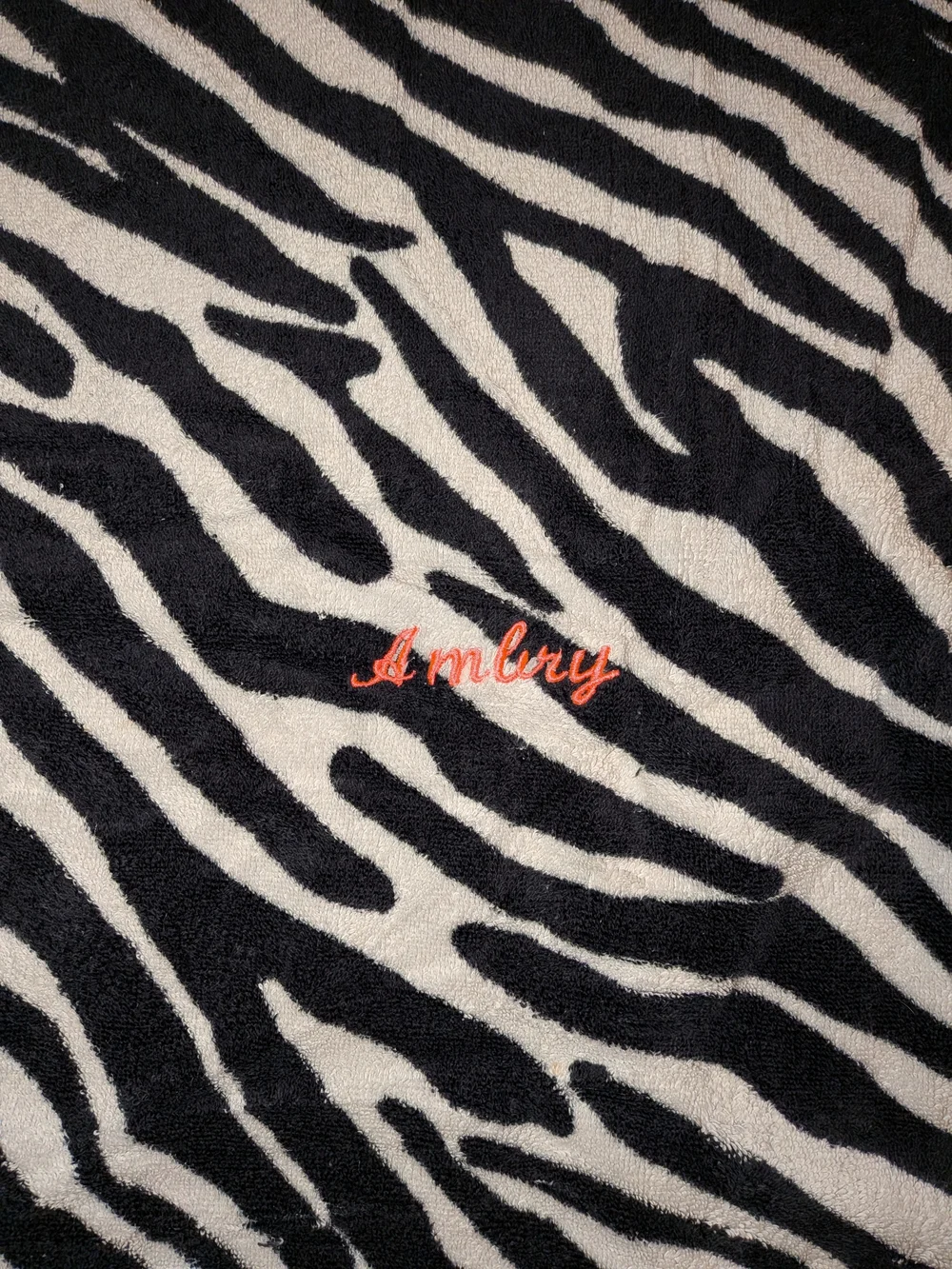 2) Your Zone zebra print towels